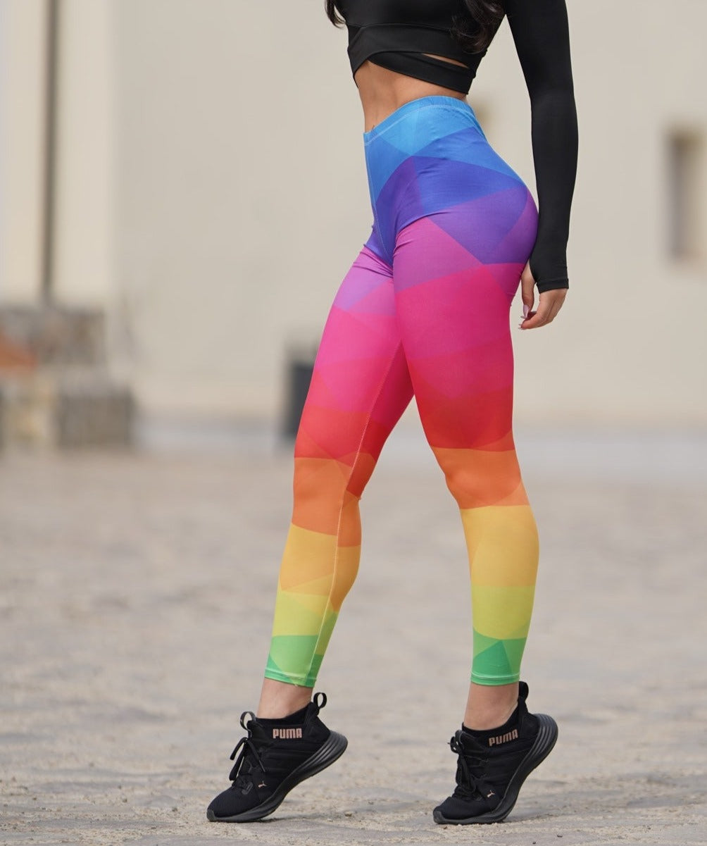 Pastel Rainbow Leggings Leggings for Women Women's Workout
