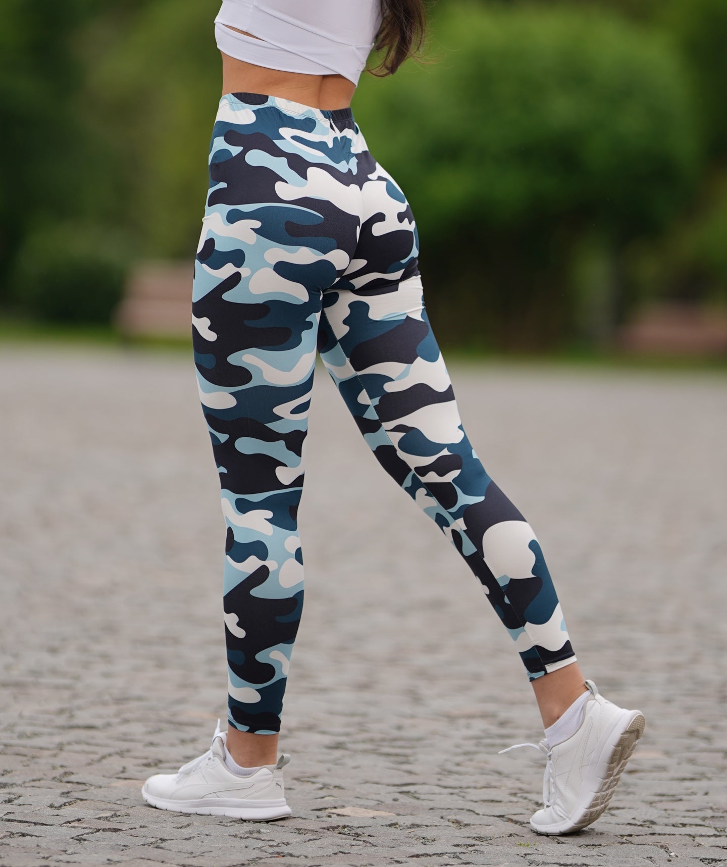 in Camouflage Camo Navy Leggings – Blue Print
