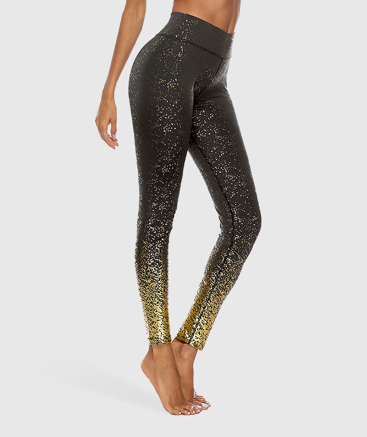 Girls black and hot sale gold leggings